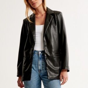 Vegan leather blazer - Abercrombie and fitch